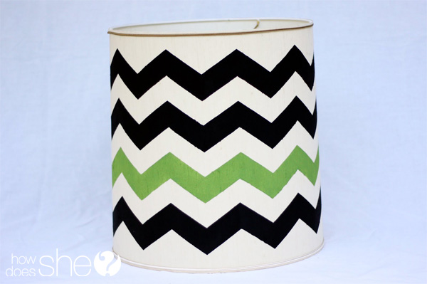 Fabulous DIY Chevron Lamp Tutorial