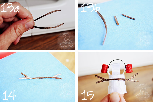 Ribbon Snowman Hair Clip tutorial