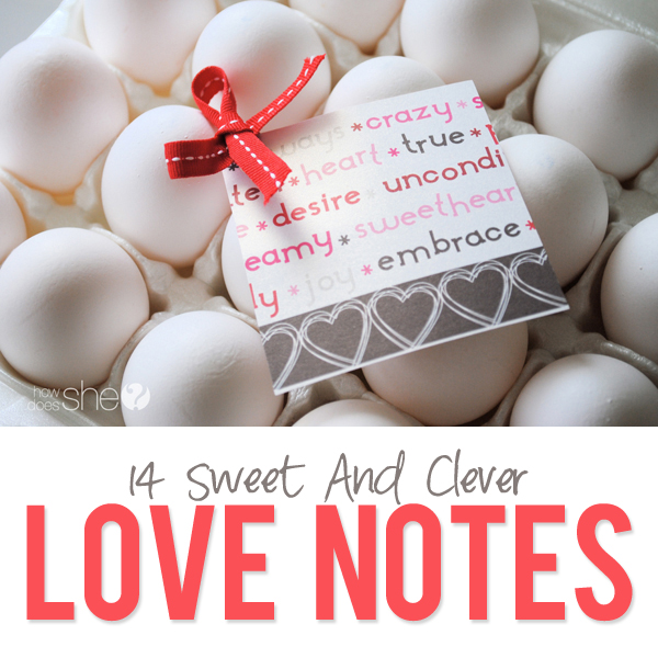 14 sweet and clever love notes