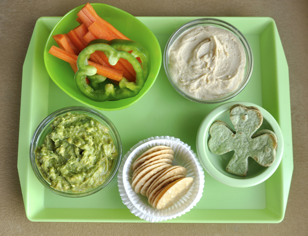 Shamrock Chips with Pot O Gold Dip!