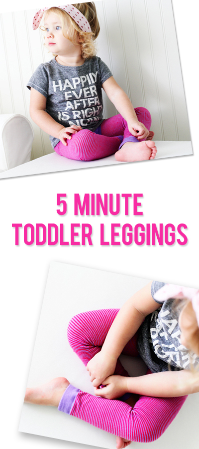 5 minute toddler leggings pinterest image