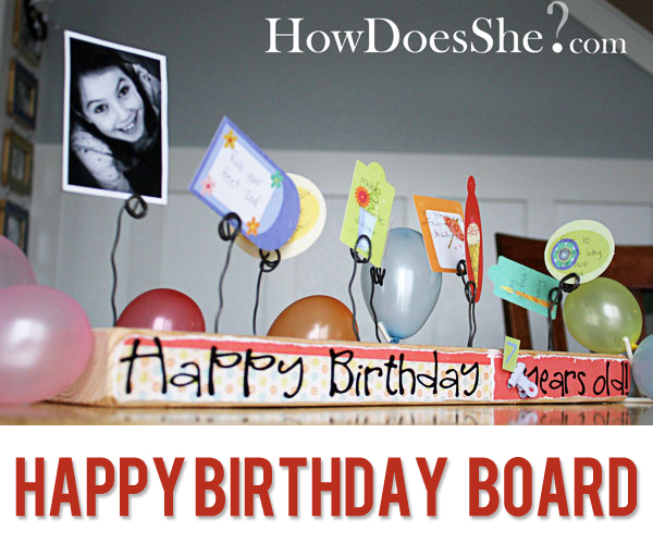 2X4 Happy Birthday Board