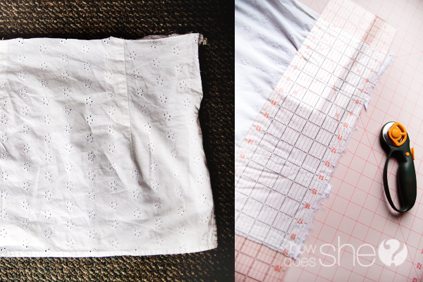 Turn a Womans Tank Top into a Girls Skirt