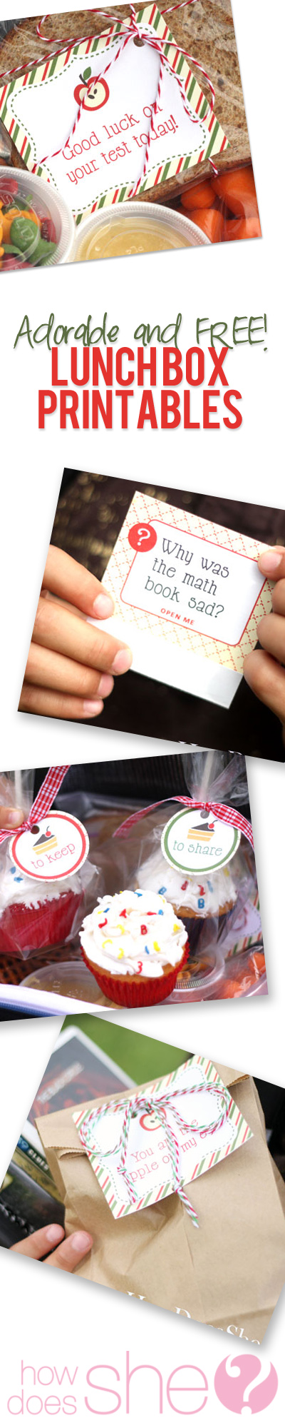 Adorable and free lunch box printables