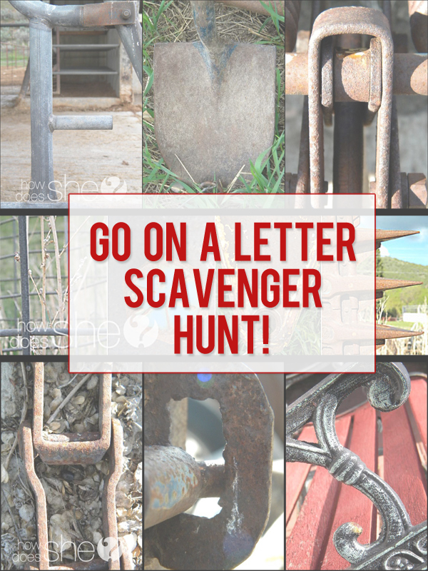 Alphabet Letters in Objects!  Scavenger Hunt Turned into Letter Photo Art