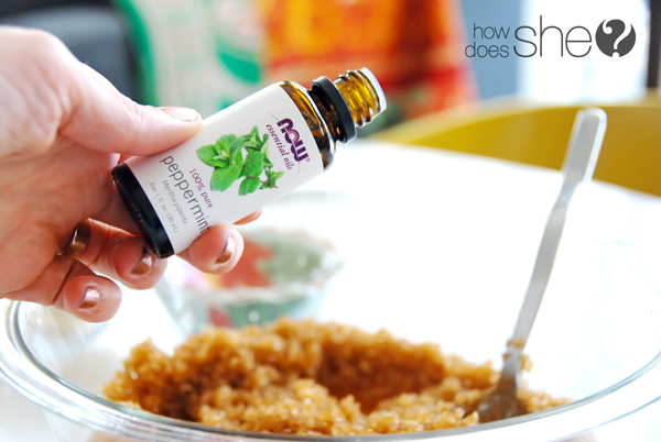 DIY Peppermint Sugar Foot Scrub