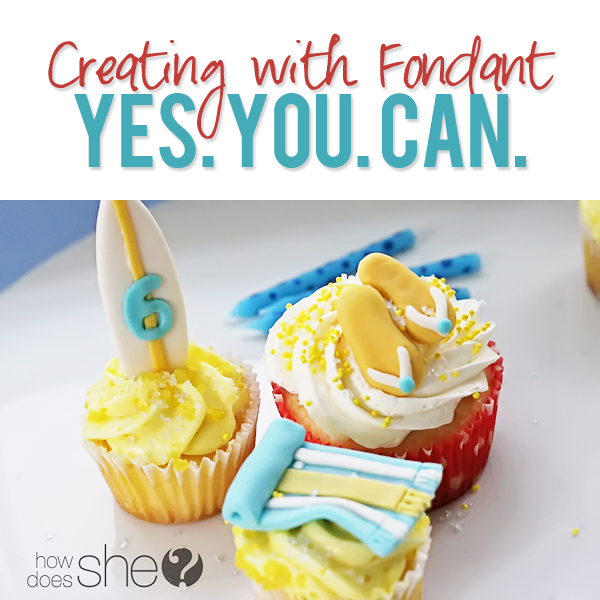decorating cupcakes with fondant