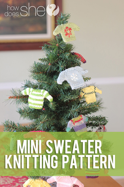 Cute mini sweater knitting pattern