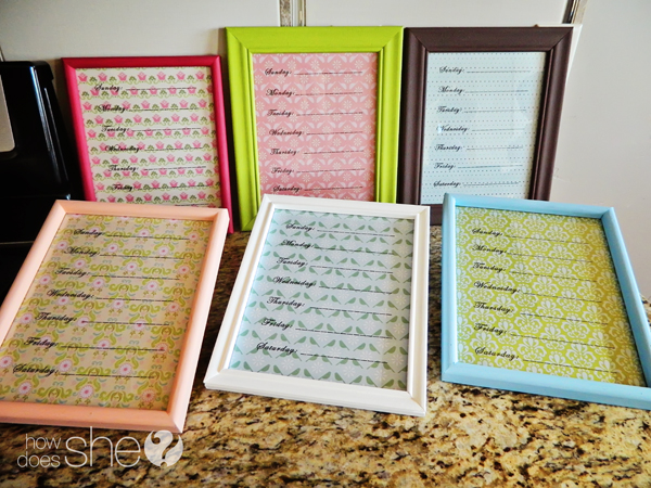  DIY Menu Planner