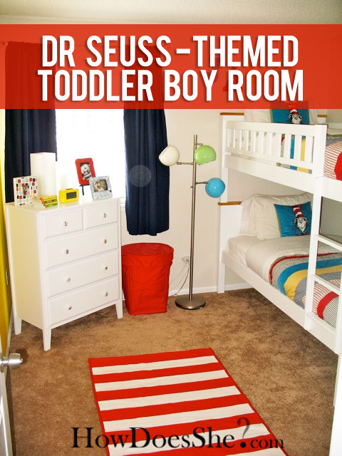 Dr Seuss themed toddler boy room