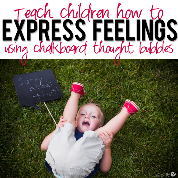 Express Feelings With Chalkboard Thought Bubbles