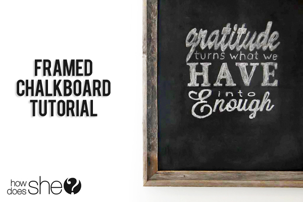 Framed chalkboard tutorial