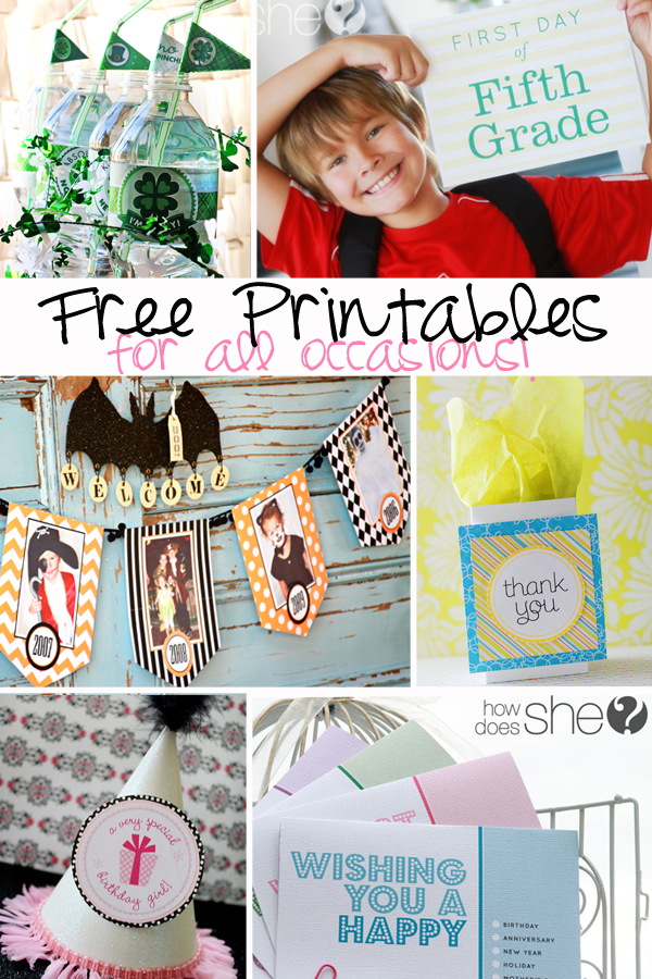 FREE Printables for all Occasions!