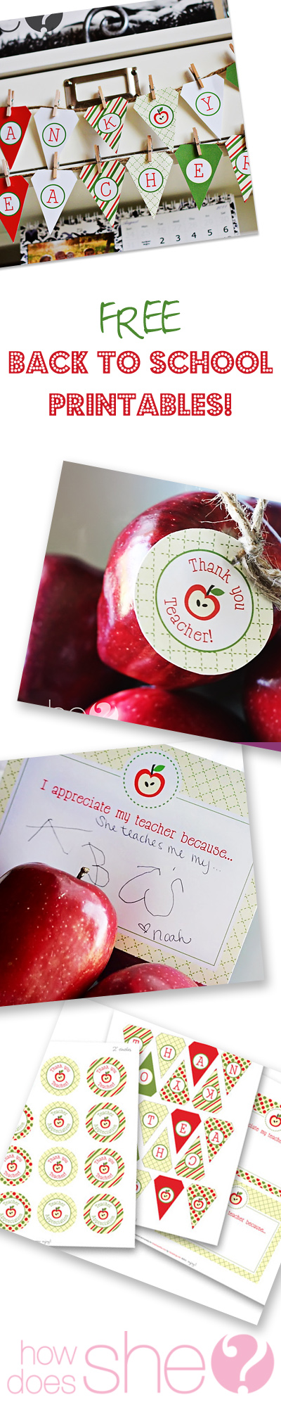 Free back to school printables
