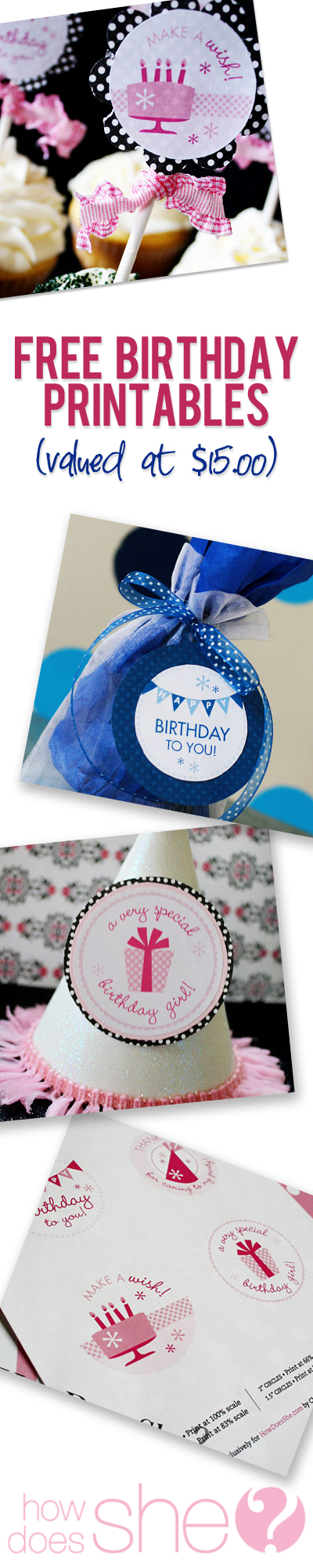 Free birthday printables 