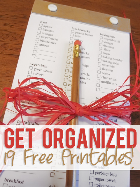 Get organized with these 19 + free printables
