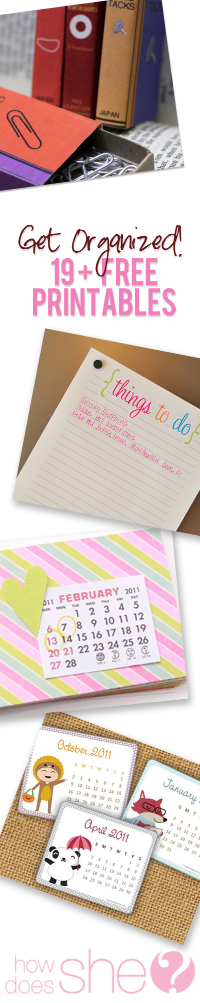 Get organized with these free printables