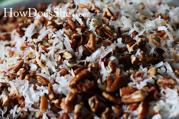 German Chocolate Drizzle Cake