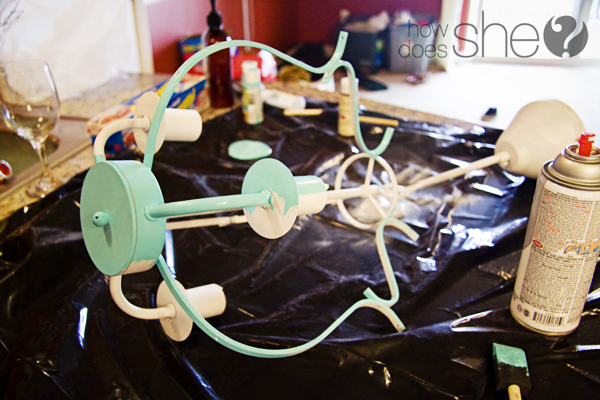 Little Painted Chandelier