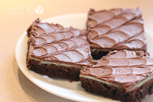 Fancy Frosted Mint Brownies
