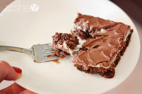 Fancy Frosted Mint Brownies