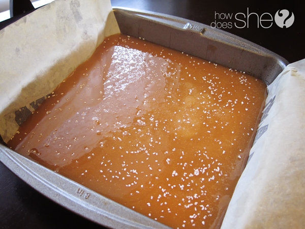 Salted Caramel shortbread Squares