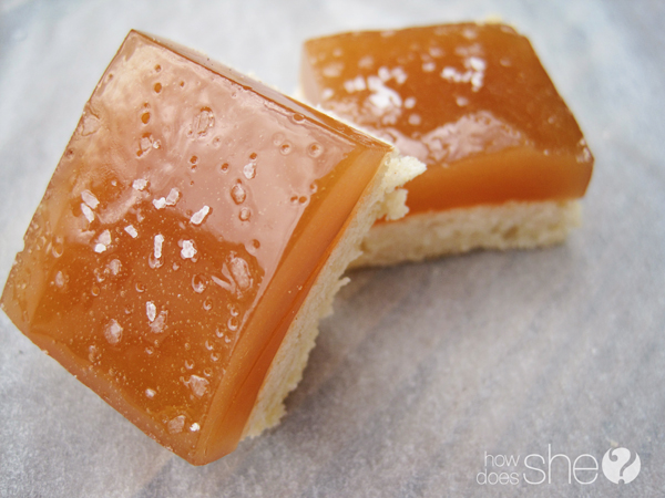 Salted Caramel shortbread Squares