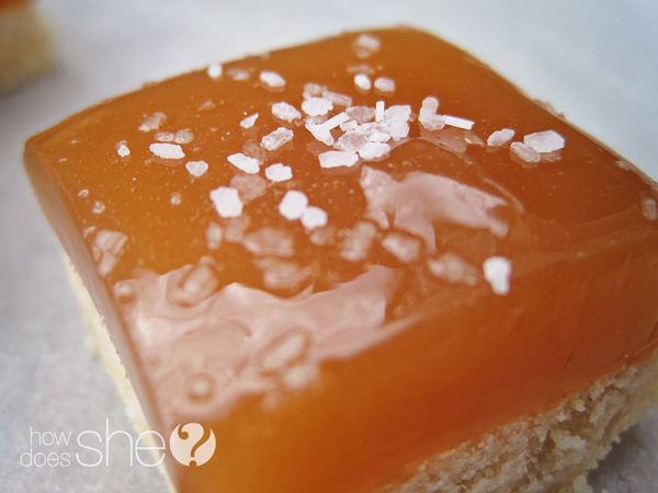 Salted Caramel shortbread Squares