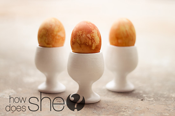 Onion Skin Dyed Easter Eggs