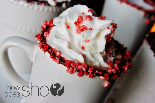 Peppermint-Rimmed Hot Cocoa