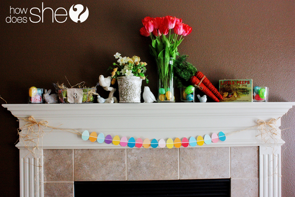 Paint Chip Easter Egg Garland