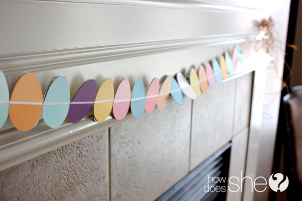 Paint Chip Easter Egg Garland