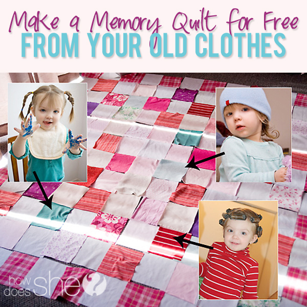 Make a Memory Quilt  from  Old Clothes