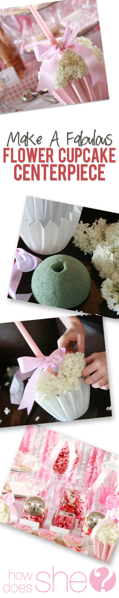 Stunning Flower Cupcake Centerpiece