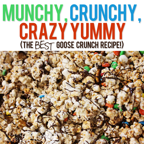 goose crunch popcorn treat