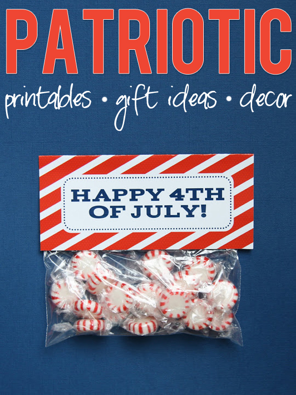 patriotic themed printables, gift ideas, and home decor