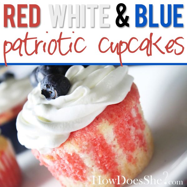 Red White And Blue Cupcakes