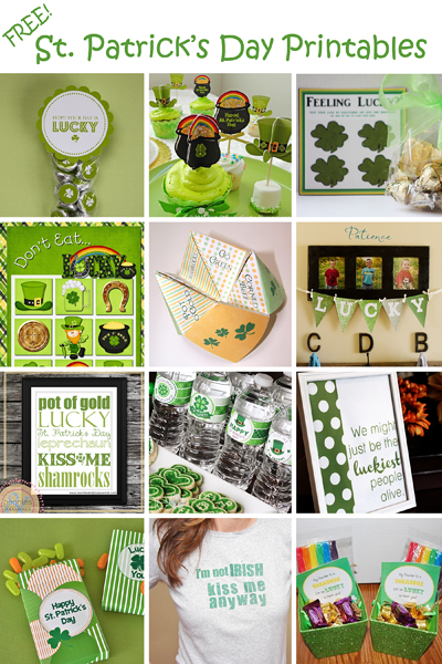free St. Patricks day printables