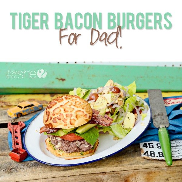 Tiger Bacon Burgers For Dad