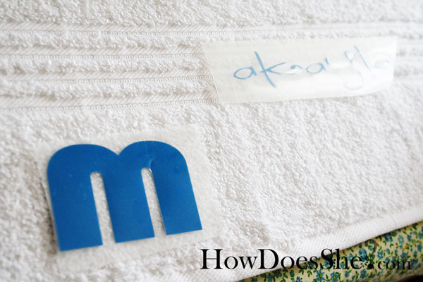 personalize your bath towels