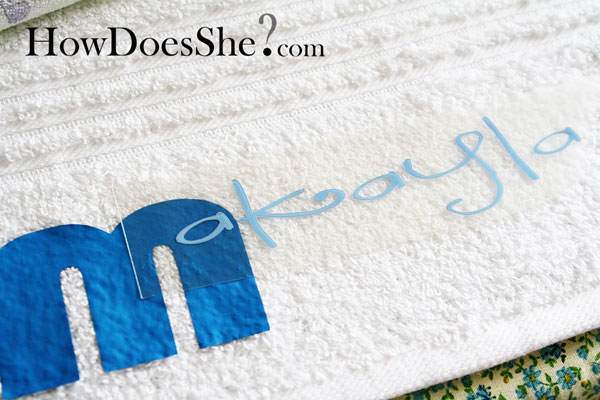 personalize your bath towels