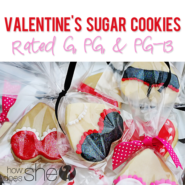 Valentines Sugar Cookies and lingerie cookies