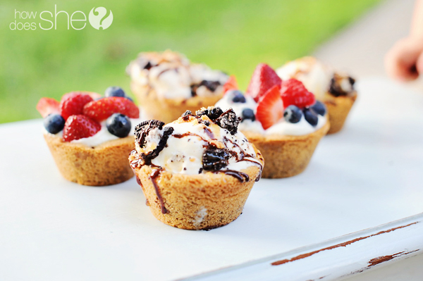 Famous Chocolate Chip Cookie Bowl with Ice Cream and Fruit {4 Recipes in 1!}