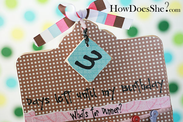 Countdown to my birthday board