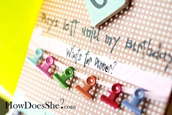 Countdown to my birthday board