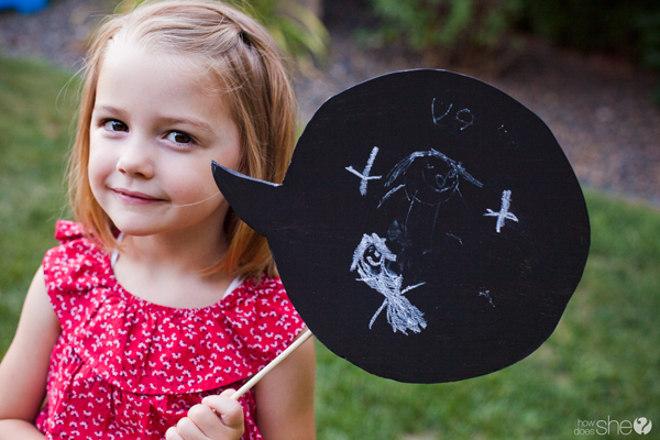 Expressing Feelings through Chalkboard Speech Bubbles