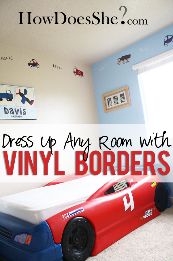 dress up any room with vinyl borders