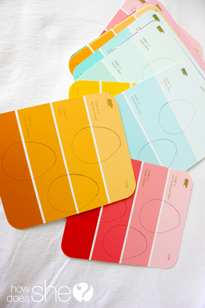 Paint Chip Easter Egg Garland
