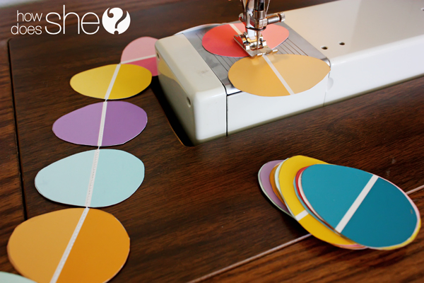 Paint Chip Easter Egg Garland
