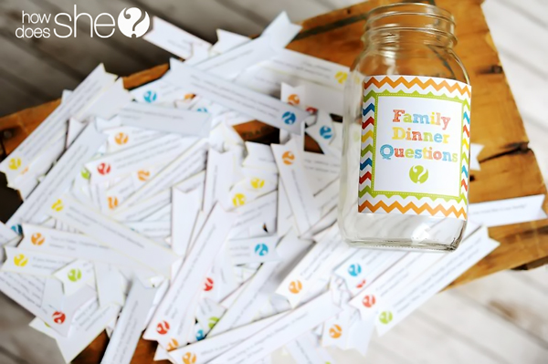 family dinner question printables